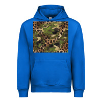 Cobalt camouflage  leopard Urban Hoodie - BarkalooDesign