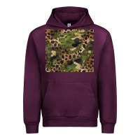 Mauve Wine camouflage  leopard Urban Hoodie - BarkalooDesign