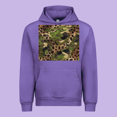 Camouflage  Leopard Urban Hoodie Designed By Barkaloodesign