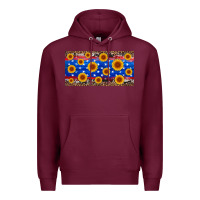 Burgundy armed forces day sunflower Premium Hoodie - Artiststas