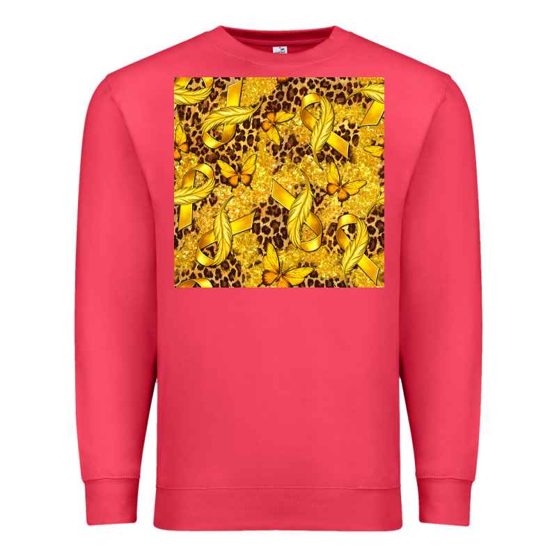 Childhood Cancer Butterfly Premium Sweatshirt by texasbilliewilder | Teevron