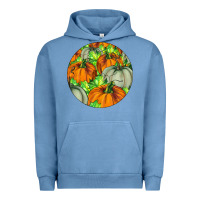 Pigment Pebble Blue Fall Rounded Urban Hoodie - LillyAllenDesigns