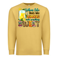 Antique Gold when life gives you lemons make someting sweet Premium Sweatshirt - Zillion Design Studio