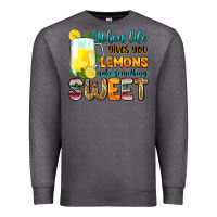 Charcoal Heather when life gives you lemons make someting sweet Premium Sweatshirt - Zillion Design Studio