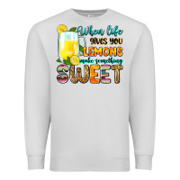 Dove Grey when life gives you lemons make someting sweet Premium Sweatshirt - Zillion Design Studio