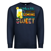 Navy when life gives you lemons make someting sweet Premium Sweatshirt - Zillion Design Studio