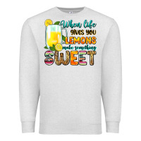 Oatmeal Heather when life gives you lemons make someting sweet Premium Sweatshirt - Zillion Design Studio