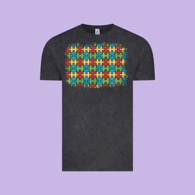 Autism Awareness Background Vintage Tee Designed By Artiststas
