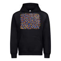 Black leopard with navy blue glitter Urban Hoodie - Artiststas