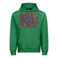 Emerald leopard with navy blue glitter Urban Hoodie - Artiststas