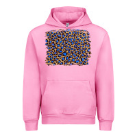 Fuchsia Pink leopard with navy blue glitter Urban Hoodie - Artiststas
