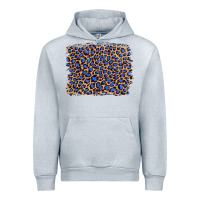 Heather Grey leopard with navy blue glitter Urban Hoodie - Artiststas