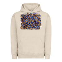 Pigment French Oak leopard with navy blue glitter Urban Hoodie - Artiststas