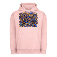 Pigment Salmon leopard with navy blue glitter Urban Hoodie - Artiststas