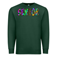 Sports Green senior 2022 tie die leopard Premium Sweatshirt - RanaPortraitStore