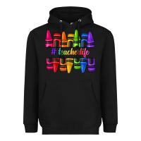 Black teacher life crayons Heavyweight Hoodie - texasbilliewilder