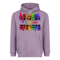 Lavender teacher life crayons Heavyweight Hoodie - texasbilliewilder