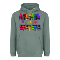 Sage teacher life crayons Heavyweight Hoodie - texasbilliewilder