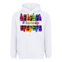 White teacher life crayons Heavyweight Hoodie - texasbilliewilder