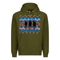Army Green armed forces day soldier Premium Hoodie - Artiststas