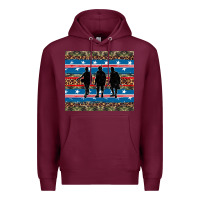 Burgundy armed forces day soldier Premium Hoodie - Artiststas
