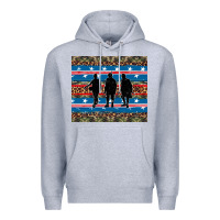 Heather Grey armed forces day soldier Premium Hoodie - Artiststas