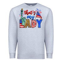 Heather Grey that's my lady 4th of july Premium Sweatshirt - Zillion Design Studio