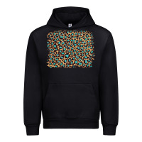 Black leopard with turquoise glitter Urban Hoodie - Artiststas
