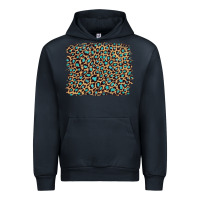 Navy leopard with turquoise glitter Urban Hoodie - Artiststas