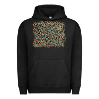 Pigment Black leopard with turquoise glitter Urban Hoodie - Artiststas