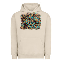 Pigment French Oak leopard with turquoise glitter Urban Hoodie - Artiststas