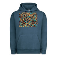 Pigment Midnight Navy leopard with turquoise glitter Urban Hoodie - Artiststas