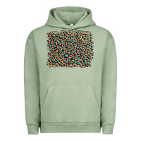 Pigment Oil Green leopard with turquoise glitter Urban Hoodie - Artiststas