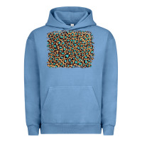 Pigment Pebble Blue leopard with turquoise glitter Urban Hoodie - Artiststas