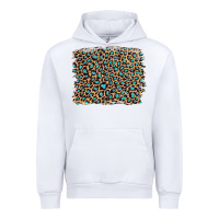 White leopard with turquoise glitter Urban Hoodie - Artiststas