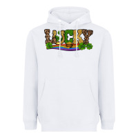White st patricks shamrock gold with rainbow Heavyweight Hoodie - RanaPortraitStore