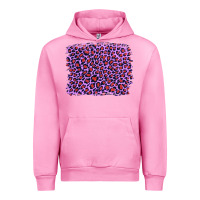 Fuchsia Pink lilac leopard with red glitter Urban Hoodie - Artiststas