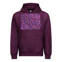 Mauve Wine lilac leopard with red glitter Urban Hoodie - Artiststas