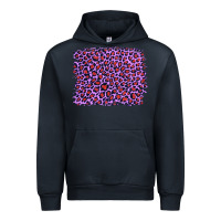 Navy lilac leopard with red glitter Urban Hoodie - Artiststas