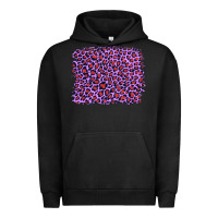 Pigment Black lilac leopard with red glitter Urban Hoodie - Artiststas