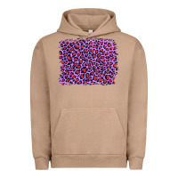 Pigment Burro lilac leopard with red glitter Urban Hoodie - Artiststas