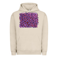 Pigment French Oak lilac leopard with red glitter Urban Hoodie - Artiststas