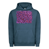 Pigment Midnight Navy lilac leopard with red glitter Urban Hoodie - Artiststas
