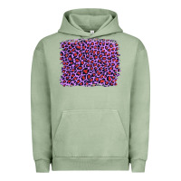 Pigment Oil Green lilac leopard with red glitter Urban Hoodie - Artiststas