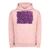 Pigment Salmon lilac leopard with red glitter Urban Hoodie - Artiststas