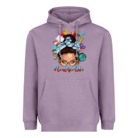 Lavender teacher life messy bun Heavyweight Hoodie - texasbilliewilder