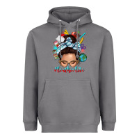 Storm teacher life messy bun Heavyweight Hoodie - texasbilliewilder