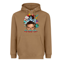 Toasted Coconut teacher life messy bun Heavyweight Hoodie - texasbilliewilder