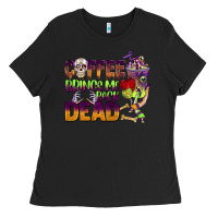 Black coffee brings me back dead Ladies Tee - BarkalooDesign