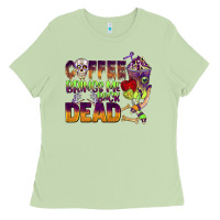 Matcha coffee brings me back dead Ladies Tee - BarkalooDesign
